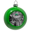 Green Christmas tree ornament bauble 8cm