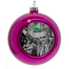 Purple Christmas tree ornament bauble 8cm