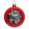 Red Christmas tree ornament bauble 8cm