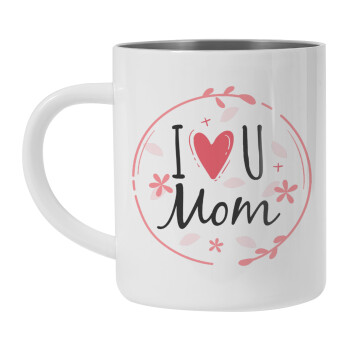 I Love you Mom pink, Κούπα Ανοξείδωτη διπλού τοιχώματος 450ml