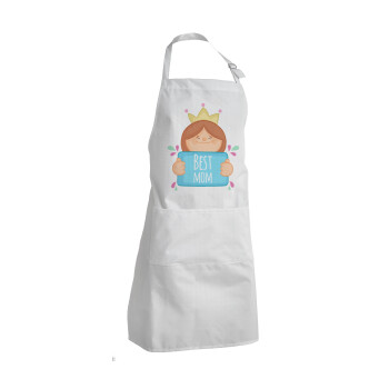 Best mom Princess, Adult Chef Apron (with sliders and 2 pockets)