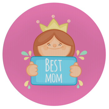 Best mom Princess, Mousepad Round 20cm