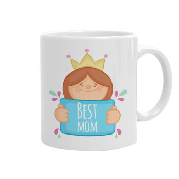 Best mom Princess, Κούπα, κεραμική, 330ml