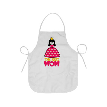 The Best Mom Queen, Chef Apron Short Full Length Adult (63x75cm)