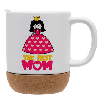 The Best Mom Queen, Ceramic coffee mug Cork (MAT), 330ml (1pcs)