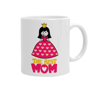 The Best Mom Queen, Ceramic coffee mug, 330ml (1pcs)