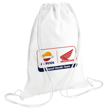 Honda Repsol Team, Backpack pouch GYMBAG white (28x40cm)