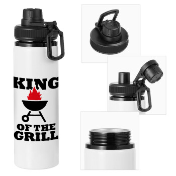 KING of the Grill, Metal water bottle with safety cap, aluminum 850ml