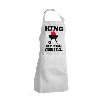 KING of the Grill, Adult Chef Apron (with sliders and 2 pockets)