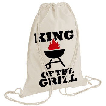 KING of the Grill, Backpack bag GYMBAG natural (28x40cm)