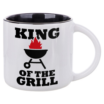 KING of the Grill, Κούπα κεραμική 400ml Λευκή/Μαύρη