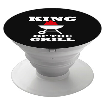 KING of the Grill, Phone Holders Stand  White Hand-held Mobile Phone Holder