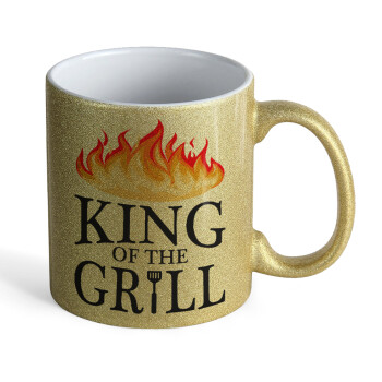 KING of the Grill GOT edition, Κούπα Χρυσή Glitter που γυαλίζει, κεραμική, 330ml