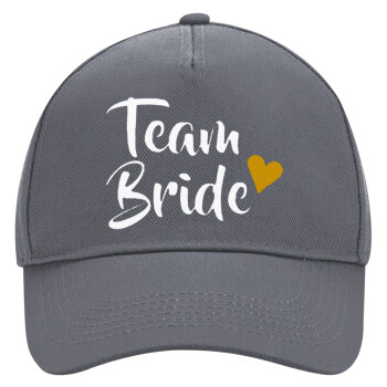 Team Bride, Ultimate Adult Hat Grey, (100% COTTON DRILL, ADULT, UNISEX, ONE SIZE)