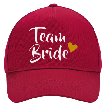 Team Bride, Adult Ultimate Hat RED, (100% COTTON DRILL, ADULT, UNISEX, ONE SIZE)