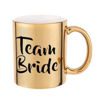 Team Bride, Mug ceramic, gold mirror, 330ml