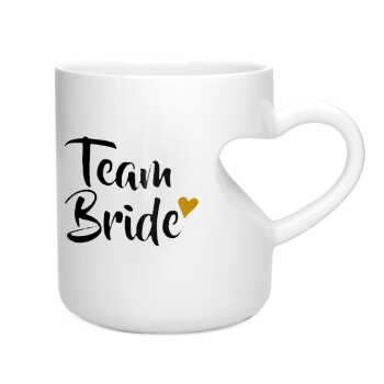 Team Bride, Κούπα καρδιά λευκή, κεραμική, 330ml