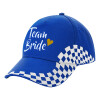 Adult Ultimate BLUE RACING Cap, (100% COTTON DRILL, ADULT, UNISEX, ONE SIZE)