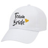 Adult Baseball Cap White 5-panel (POLYESTER, ADULT, UNISEX, ONE SIZE)