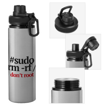 Sudo RM, Metallic water bottle with safety cap, 850ml aluminum