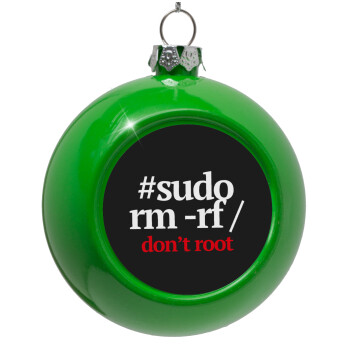 Sudo RM, Green Christmas tree ornament bauble 8cm