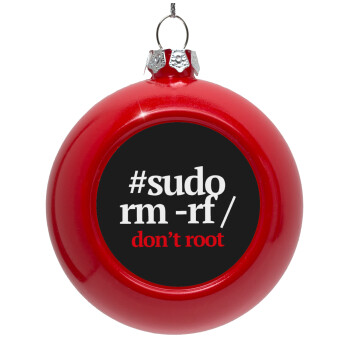 Sudo RM, Red Christmas tree ornament bauble 8cm