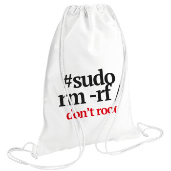 Sudo RM, Backpack pouch GYMBAG white (28x40cm)