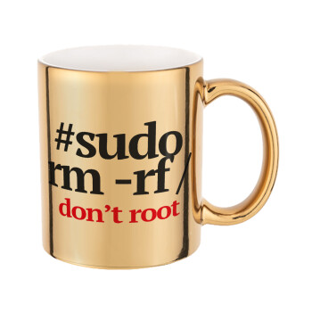 Sudo RM, Mug ceramic, gold mirror, 330ml