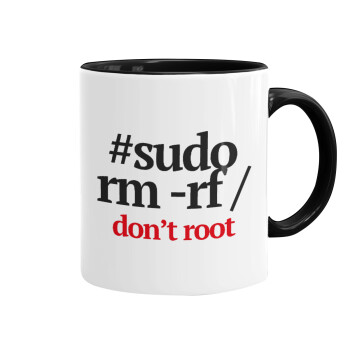 Sudo RM, Mug colored black, ceramic, 330ml