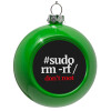 Green Christmas tree ornament bauble 8cm