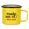 Metallic enamel MATT Yellow cup 360ml