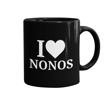 I Love ΝΟΝΟΣ, Mug black, ceramic, 330ml