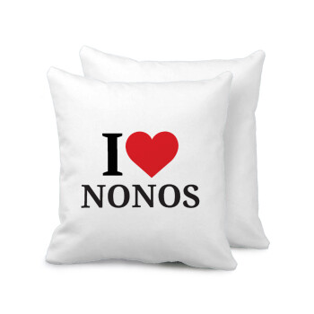 I Love ΝΟΝΟΣ, Sofa cushion 40x40cm includes filling