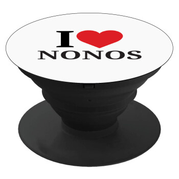 I Love ΝΟΝΟΣ, Phone Holders Stand  Black Hand-held Mobile Phone Holder