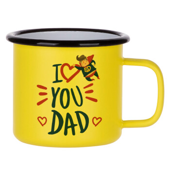 Super Dad, Metallic enamel MATT Yellow cup 360ml