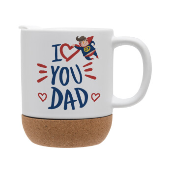 Super Dad, Ceramic coffee mug Cork (MAT), 330ml (1pcs)