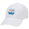 Adult Baseball Cap White 5-panel (POLYESTER, ADULT, UNISEX, ONE SIZE)