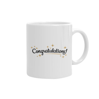 Congratulations, Ceramic coffee mug, 330ml (1pcs)