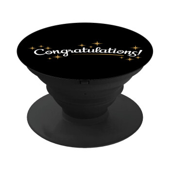 Congratulations, Phone Holders Stand  Black Hand-held Mobile Phone Holder
