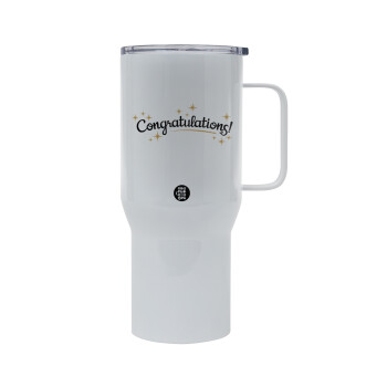 Congratulations, Mega Stainless steel Tumbler with lid, double wall 750L