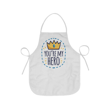 Dad, you are my hero!, Chef Apron Short Full Length Adult (63x75cm)