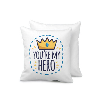 Dad, you are my hero!, Sofa cushion 40x40cm includes filling