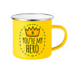 Yellow Enamel Metallic Cup 360ml