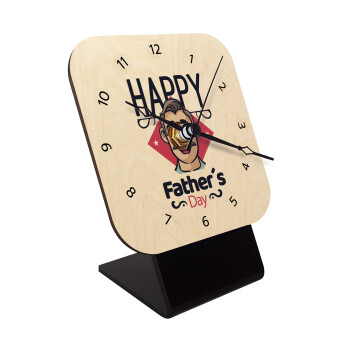 Για την γιορτή του μπαμπά!, Επιτραπέζιο ρολόι σε φυσικό ξύλο (10cm)