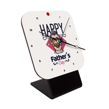Για την γιορτή του μπαμπά!, Επιτραπέζιο ρολόι ξύλινο με δείκτες (10cm)