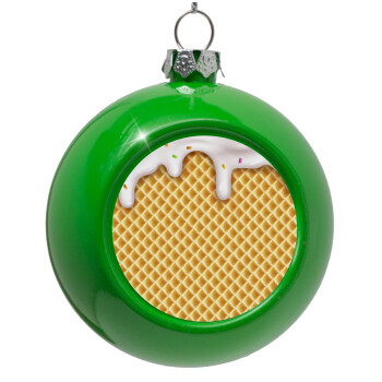 Παγωτό, Green Christmas tree ornament bauble 8cm