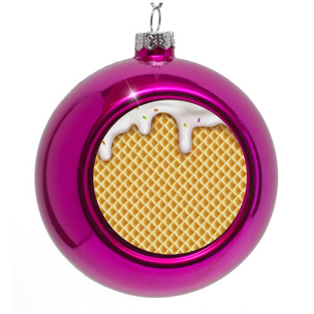 Παγωτό, Purple Christmas tree ornament bauble 8cm