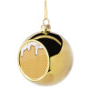 Golden Christmas tree ball ornament 8cm