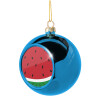 Blue Christmas tree ball ornament 8cm