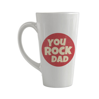 YOU ROCK DAD, Κούπα κωνική Latte Μεγάλη, κεραμική, 450ml